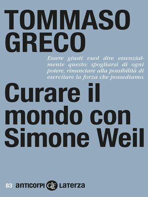 cover image of Curare il mondo con Simone Weil